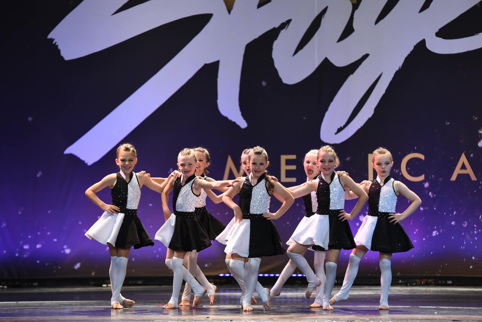 Young dancers on stage at On Stage America